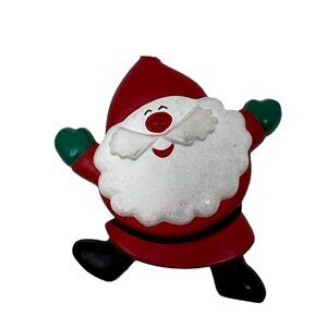 Hallmark Cards Pin Dancing Santa Christmas Holiday Vintage‎ Brooch